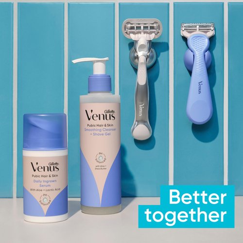 Gillette Venus Intimate Grooming Women's Razor for Pubic Hair + Body for Women, Shaving Kit for Women, 1 Body + 1 Pubic Razor