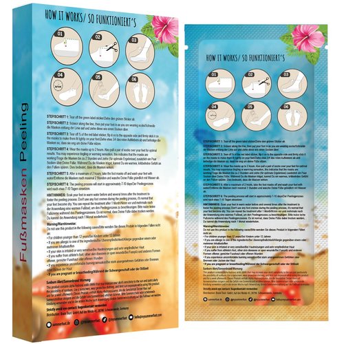 Summer Foot Peeling Mask That Removes Dead Skin - Dermatologically Tested Callus Remover for Dry Cracked Feet - Exfoliating Foot Peel Mask for Baby Soft Feet - 2 Pack with Cucumber & Urea Extracts