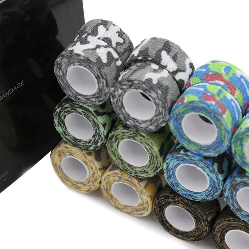 EH Tattoo 24Pcs Como Self-Adhesive Bandages Breathable Grip Tape First Aid Cohesive Elastic Wrap Tattoo Accessories