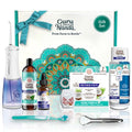 GuruNanda 7-Step Regimen 1.0 - Oil Pulling, Toothbrush, Tongue Scraper, Floss, Water Flosser, Mouthwash, Whitening Strips for Complete Oral Care (Pack of 8)