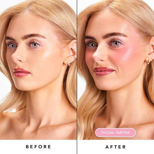 Sacheu Cheek STAY-N Liquid Blush - High Pigment, Buildable Cream for Dewy Radiance | Long-Lasting & Cruelty-Free (I'm Cute)