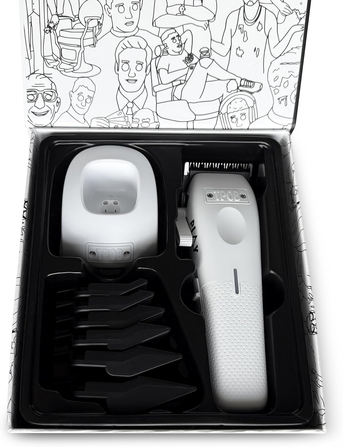 TPOB Mini Play Professional Hair Clippers - Sleek White Design for Precision Grooming