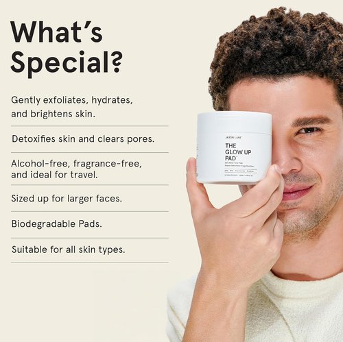**THE GLOW UP Rice Toner Pads - Daily Exfoliating Facial Pads with Centella, AHA, PHA & Niacinamide for Brightening & Acne Care**