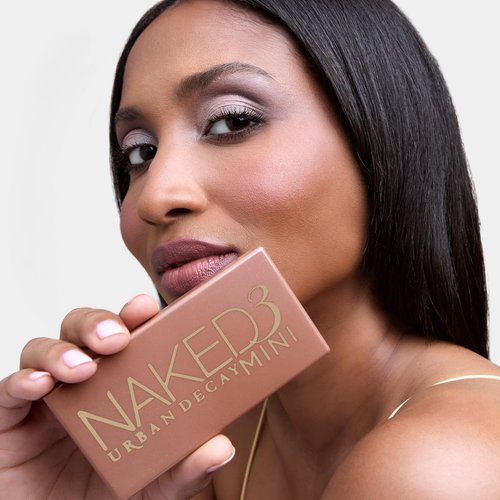 URBAN DECAY Naked 3 Mini Eyeshadow Palette - 6 Soft Pink Shadows, Multi-Use Matte & Shimmer Finishes, Ultra-Blendable Everyday Rosy Neutrals, Long-lasting Up to 12HR Wear, Travel Makeup with Mirror