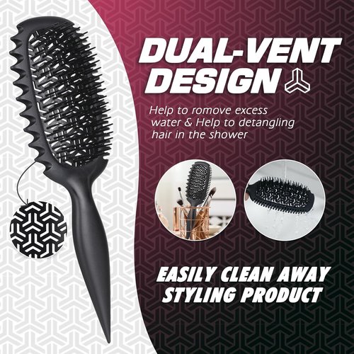 Candy Brush Curl Defining Vented Hair Brush - Effortlessly Detangle & Style All Hair Types
