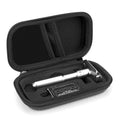 Linkidea Hard Shell Travel Case with Shaving Kit Storage for Short/Long Handled Razor Blades and Attachments - Compatible with Double Edge Safety Razors