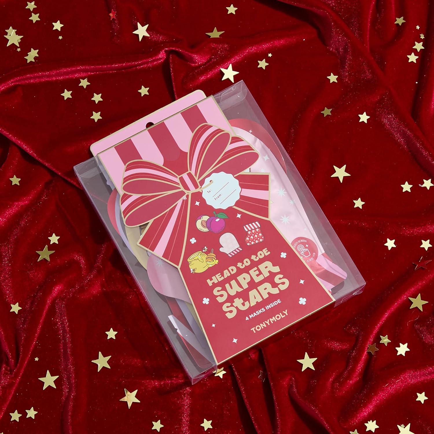 TONYMOLY Head to Toe Mask Set - 4-Piece Hydrating & Nourishing Face, Hand, and Foot Masks | Perfect Holiday Gift