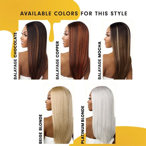 Sensationnel Butta Lace Wigs - Unit 47 Extra Wide 5 Inch Deep Parting Synthetic Preplucked Hairline Glueless Lacefront (BALAYAGECHOCOLATE)
