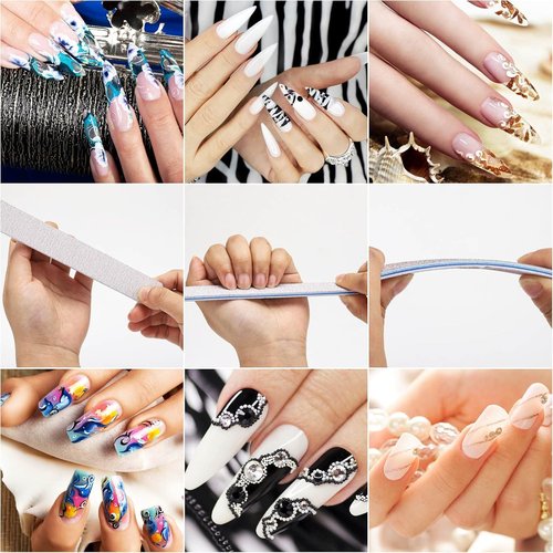 350pcs 80/80 Grit Nail Files Set, Manicures Pedicures Nails Emery Boards File Professional Nail Art Tools for Home,Salon,Clients,Strong, 2 Sided