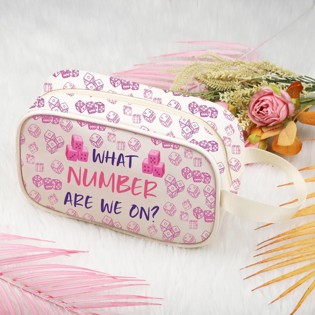 XYANFA Dice Game Makeup Bag Gift Party Gift Zipper Pouch Bag Dice Game Player Cosmetic Makeup Bag