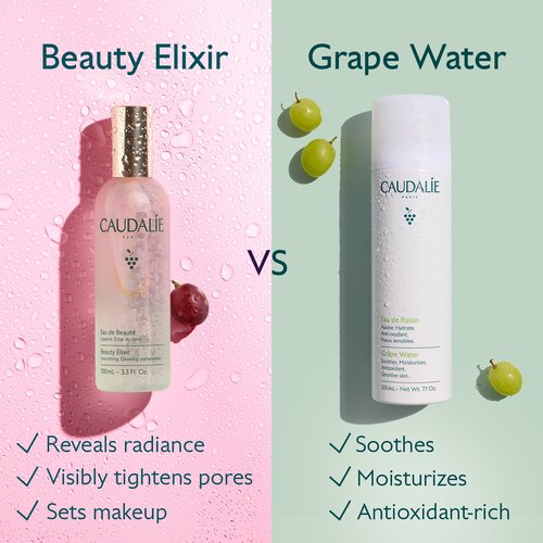 Caudalie Beauty Elixir Face Mist: Toner That Tightens Pores + Reduces Dullness + Sets Makeup - 30 mL