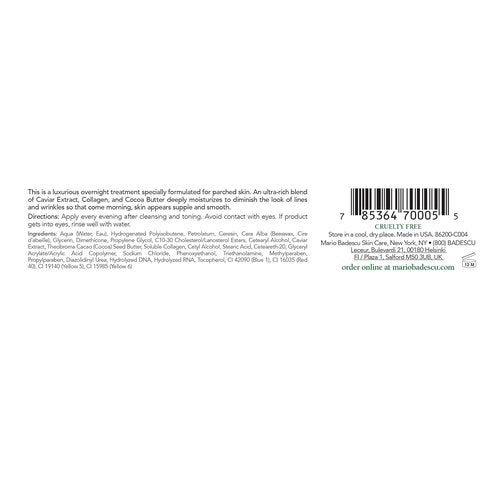 Mario Badescu Caviar Night Cream - Anti-Aging Ultra-Rich Face Cream with Revitalizing Caviar Extract | 1 Oz for Dry/Sensitive Skin
