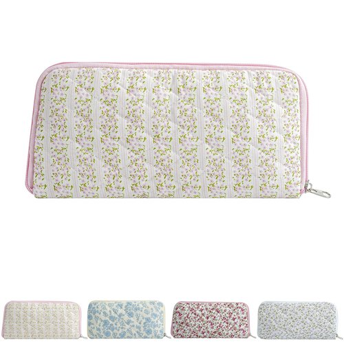 HHQQWZ Quilted Makeup Brush Bag Travel Cosmetic Bag for Women, Floral Coquette Cotton Makeup Brush Case Toiletry Zipper Make Up Pouch, Travel Storage Organizer Pouch (Pink Floral)