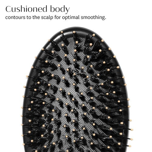 T3 Polish & Shine Oval Hairbrush - Premium Vegan Boar & Nylon Dual Bristle Design for Smoothing & Detangling