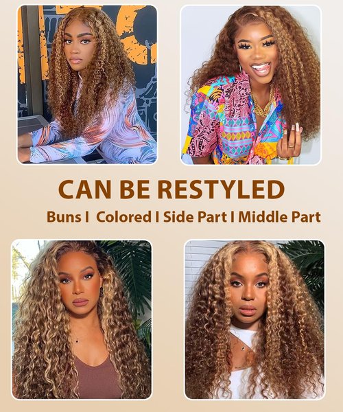 Curly I Tip Hair Extensions Human Hair 4P27 Water Wave Cold Fusion Itip Flawless Microlinks Hair Extensions Invisible Blends Naturally Individual Strands for Black Women 50G 16Inch Brown to Blonde