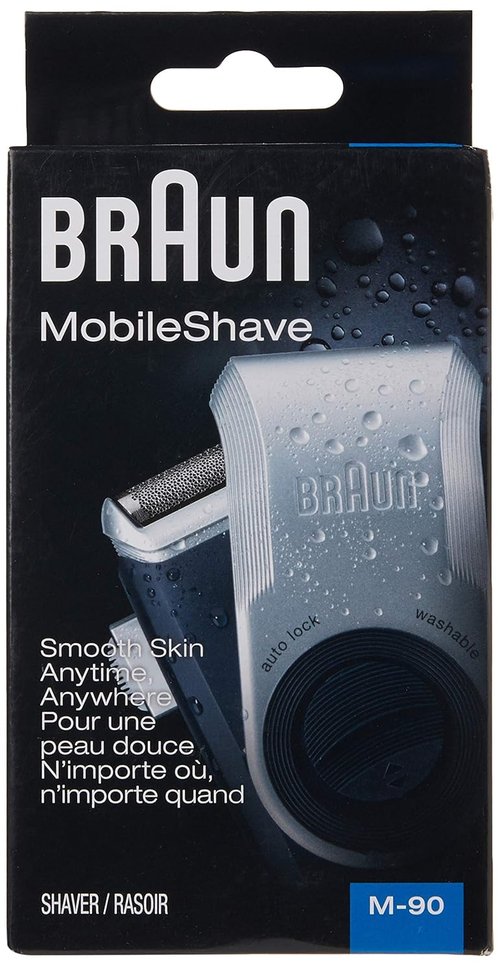 Braun Electric Razor for Men - M90 Mobile Shaver with Precision Trimmer | Washable Design