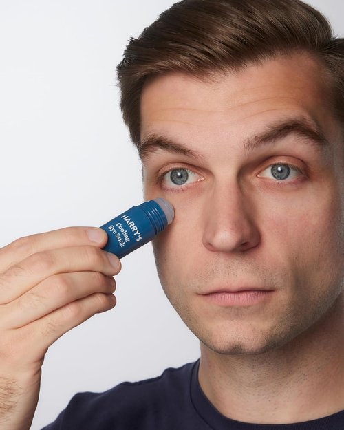Harry's Cooling Eye Kit for Men - Gua Sha Depuffing Facial Massage Tool & 2 Cooling Eye Sticks