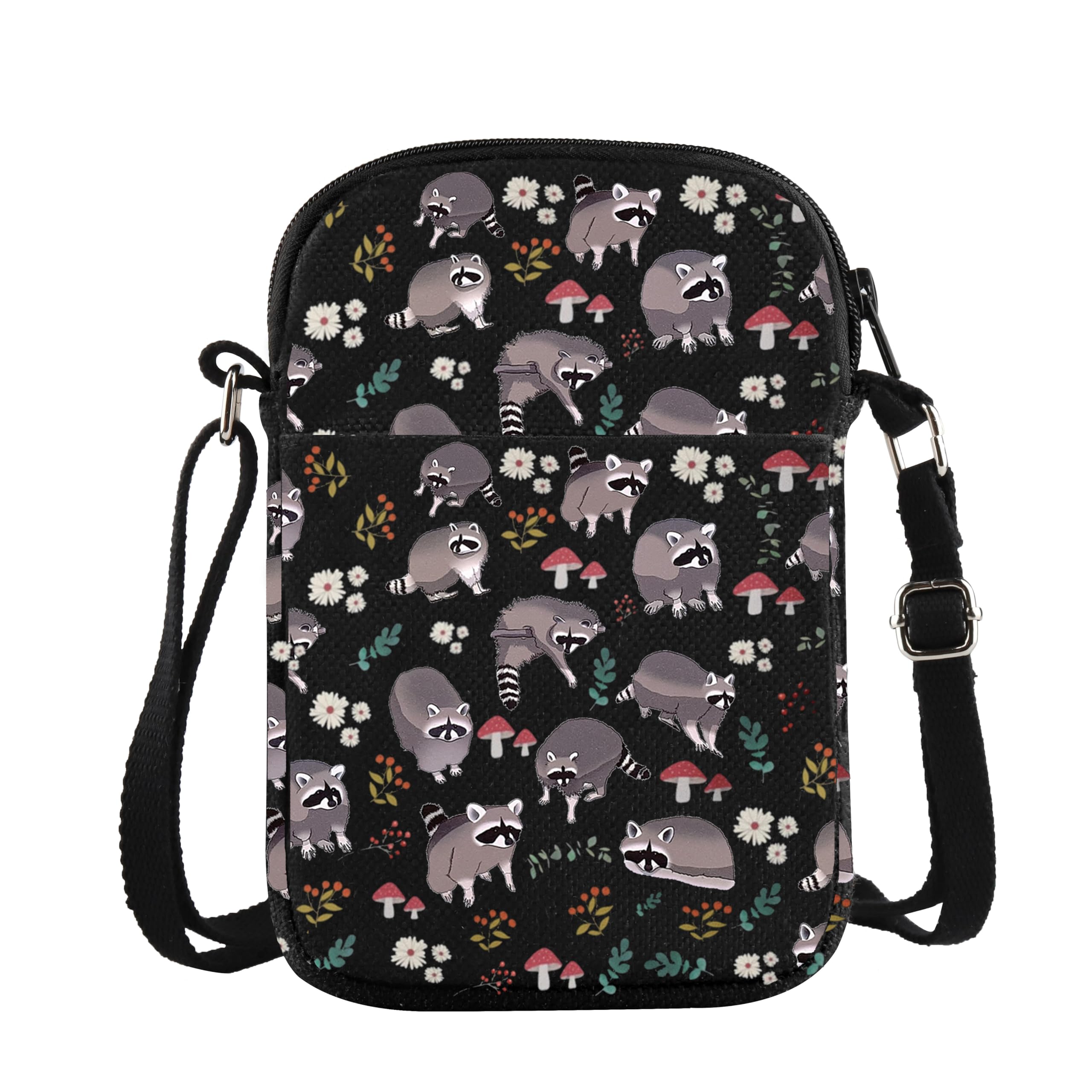 XYANFA Raccoon Makeup Bag Gift For Lover Themed Gift Trash Panda Raccoon Stuff Zipper Pouch(Raccoon Crossbody bag)