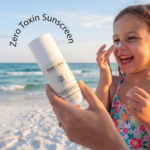 Kids Mineral Sunscreen SPF 40 - Non-Nano Zinc Oxide Protection | Lightweight, No White Cast, Gentle for Sensitive Skin