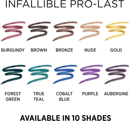 L'Oreal Paris Infallible Pro-Last Eyeliner - Waterproof, Smudge-Resistant, Easy Application, Ivy, 0.042 oz.