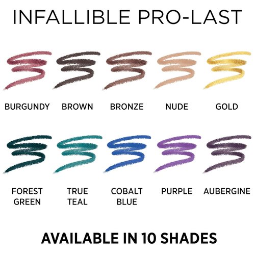 L'Oreal Paris Infallible Pro-Last Pencil Eyeliner - Waterproof & Smudge-Resistant, Black, 0.042 oz.