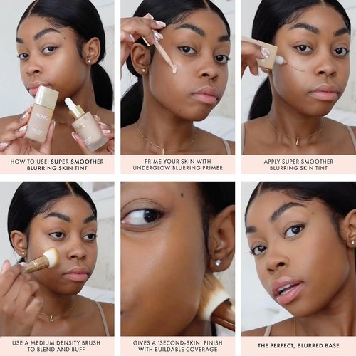 Iconic London Super Smoother Blurring Skin Tint - Hydrating, Ultra-Lightweight Tinted Moisturizer | Light to Medium Coverage, Vegan