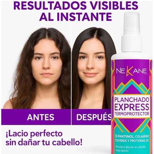 Nekane Heat Protectant Spray - 10 fl oz Professional Hair Shield for Damage-Free Styling