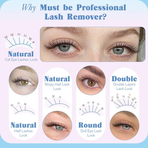Natural Lash Clusters Kit DIY Lash Extension Kit Wispy Eyelash Extension Kit C-curly Individual Lashes Kit 9-12MM Short Eyelash Clusters with Lash Remover by Newcally