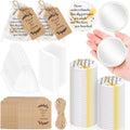 50 Sets 2.76" Inspirational Compact Mirrors Bulk Mother's Day Appreciation Gifts Small Pocket Purse Makeup Mirror Souvenir Bag for Stuffer Items Women Graduation Quinceanera Employee(Gold and White)