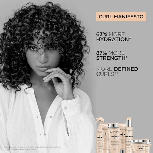 KÉRASTASE Curl Manifesto Conditioner - Lightweight Hydration & Frizz Control for Wavy, Curly & Coily Hair | 8.5 Fl Oz