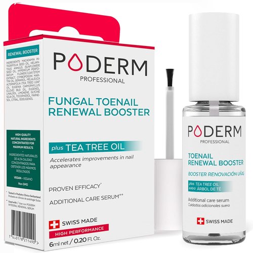 Poderm Toenail Renewal Booster - Tea Tree Oil Serum for Discolored Nails | 100% Natural & Vegan