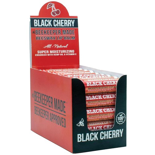 Beeswax Cherry Lip Balm - Bulk 40 Count | Nourishing Formula for Men, Women & Kids, Perfect for Gifts