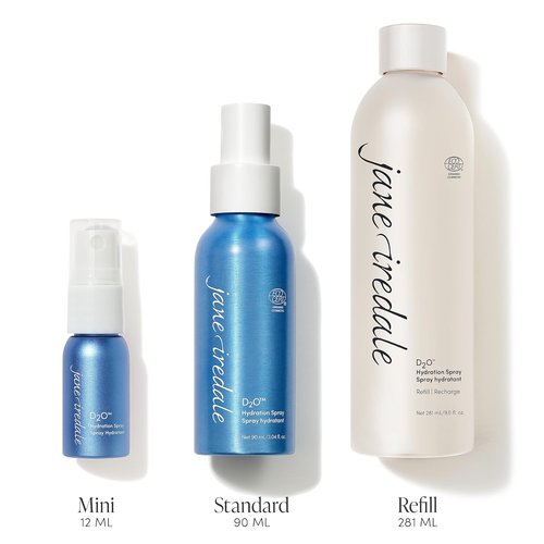 Jane Iredale D2O Hydration Spray - Natural Moisture-Locking Facial Mist for Dry Skin | Vegan & Gluten-Free