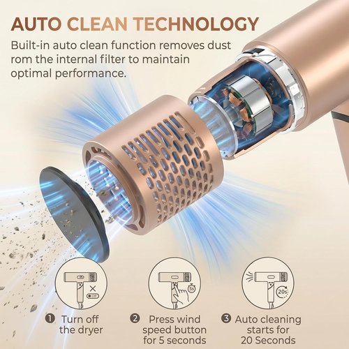 Skiennix Dual Voltage Travel Hair Dryer - 1600W Ionic Blow Dryer with Diffuser | Lightweight & Fast Drying for Home & Travel