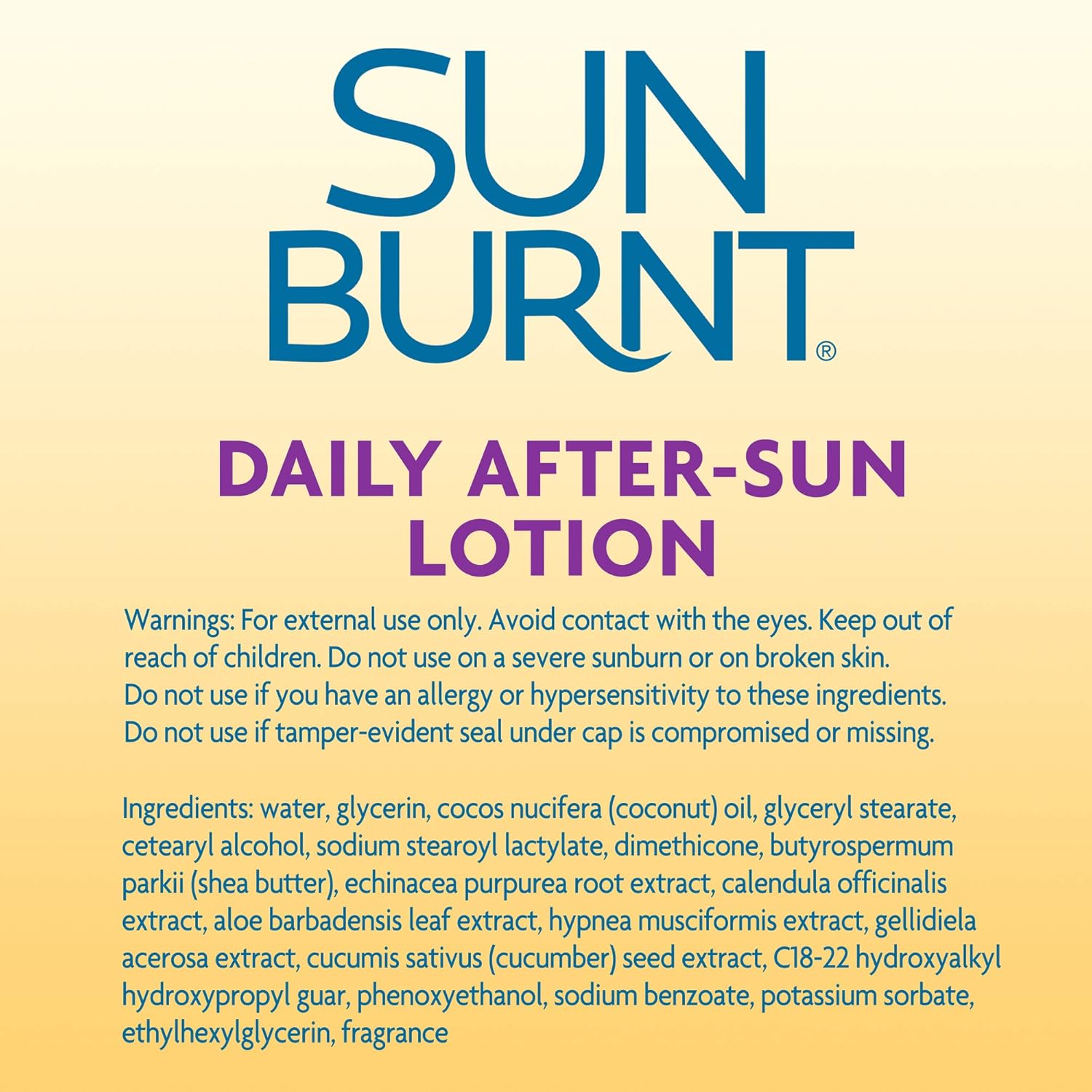 Sunburnt Advanced After-Sun Lotion - Soothing Relief for Sun-Damaged Skin | 6 Ounce
