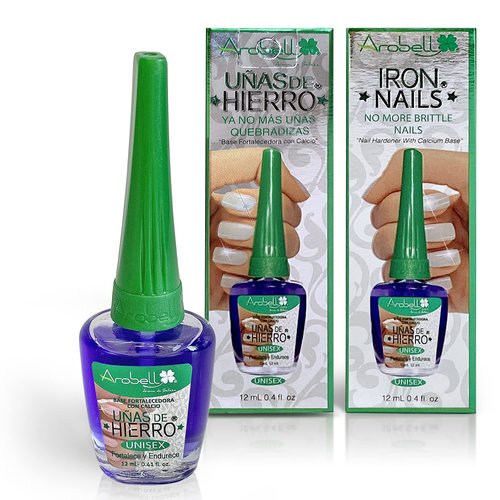 Arobell Iron Nail Hardener, No more brittle nails, for Unisex, 0.4 Ounce