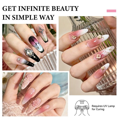 JODSONE 100ml Clear Blooming Gel Refill Bottle, Large Capacity Nail Art Blossom Gel for Marble Watercolor Floral Print Effects, Easy to Apply, DIY Salon Manicure Supplies