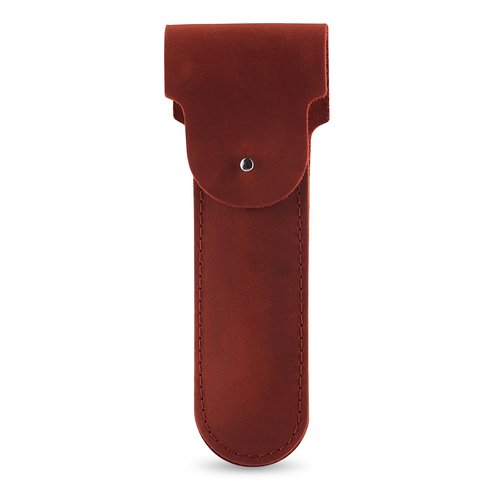 Safety Razor Head Protecting Leather Cover, Genuine Cowhide Leather Double Edge Safety Razor Case Accessories for Travel, Butterfly Razor Case, Soft Leather Double Edge Razor Case (Cognac)
