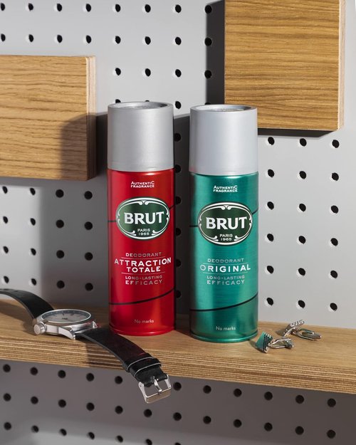 Brut Attraction Totale Deodorant Body Spray for Men - 6.7 oz Long-Lasting Freshness