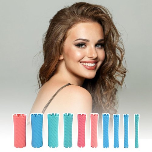 Skiennix 100 Pcs Perm Rods Set - Large Curlers for Short & Long Hair | Cold Wave Curling Kit