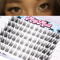 Lash Clusters Cat Eye False Eyelashes, Wispy Natural Cluster Lashes, J Curl 12–14MM Individual Winged Lash Extensions, Soft Fake Eyelash Beginner-Friendly