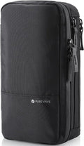 Purevave Compact Men's Toiletry Bag - Waterproof Travel Dopp Kit | Black Hanging Wash Pouch