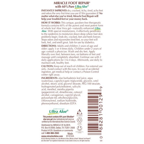 Miracle of Aloe 3-pack Assortment, includes 1 ounce tubes each of Miracle Foot Repair, Miracle Hand Repair and Aloe All Over