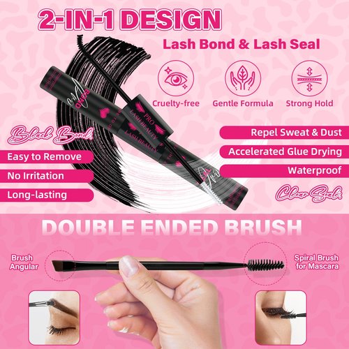 PROLASHBEAUTY Spider Lash Clusters Kit 3D Volume Lash Clusters 144Pcs Breeze Eyelash Clusters DIY Lash Extension Kit with Lash Bond and Seal Lash Remover Applicator (Sunrise,8-18mix)