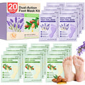 Foot Peeling 8Pcs＆12Pcs Moisturizing Foot Mask, Exfoliator Peel Calluses Dead Skin Callus Remover, Hydrating Foot Masks for Dry Cracked Feet, Repair Rough Heels＆Dry Skin for Baby Soft and Smooth Feet