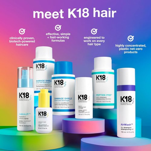 K18 AstroLift™ Volume Spray - 2-Day Hair Thickening & Hold for Fine, Fragile Hair | Non-Sticky, Humidity-Resistant