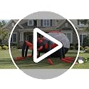 8FT Inflatable Halloween Spider Decoration with LED Lights, Weatherproof Yard Decor