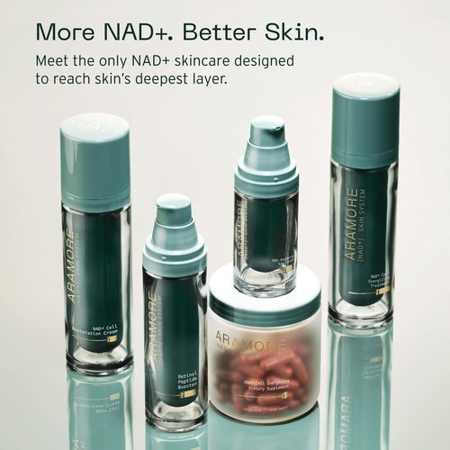 Aramore NAD+ Cell Energizing Skin Care Treatment with Proprietary NAD+ Precursor Complex, Clinically Proven to Target 12 Signs of Aging - 15ml