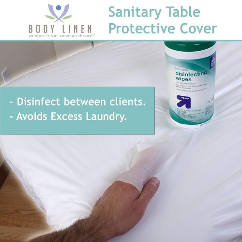 Body Linen Massage Table Cover - Waterproof, Wipe-Clean Barrier | Machine Washable Protection