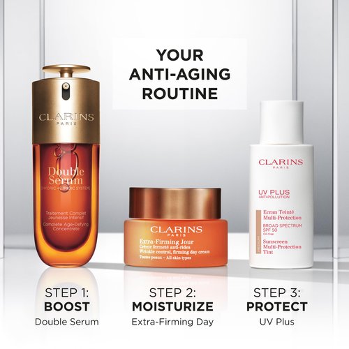 Clarins UV Plus Anti-Pollution, Broad Spectrum SPF 50 Tinted Face Sunscreen | Sheer Finish | Lightweight and Oil-Free | Triple Protection From UVA/UVB Rays, Free Radicals and Pollutants | Shade Medium